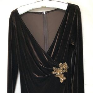 Velvet dress with beaded accent size 8